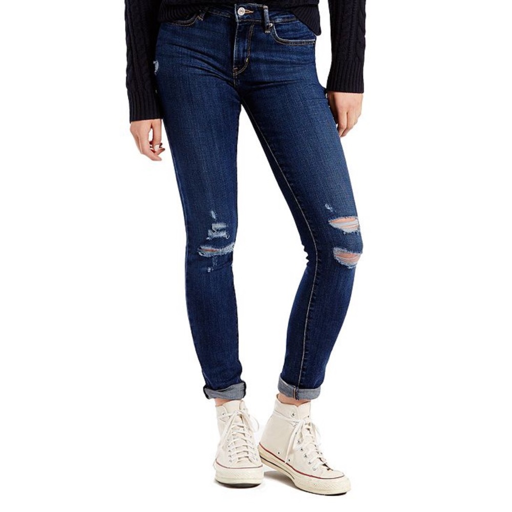 Levi’s 711 Distressed Skinny Jeans